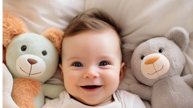 A picture of a smiling baby indicating when it may be too early to get a hair transplant