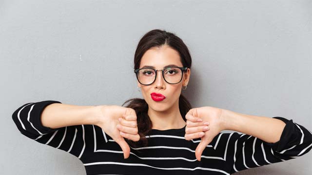 a picture of a lady saying no to getting a hair transplant under certain conditions